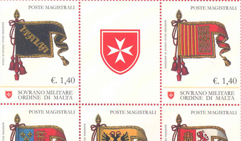 Emissione 423 – Bandiere delle antiche Lingue del Sovrano Militare Ordine Ospedaliero di San Giovanni di Gerusalemme di Rodi e di Malta   (2011)