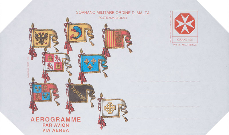 Emissione 214 – Aerogramma del Sovrano Militare Ordine di Malta   (1995)