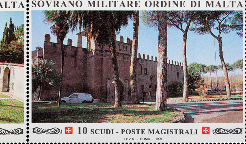 Emissione 220 – Ospedale San Giovanni Battista con il Castello della Magliana in Roma dell’Associazione dei Cavalieri Italiani del Sovrano Militare Ordine di Malta