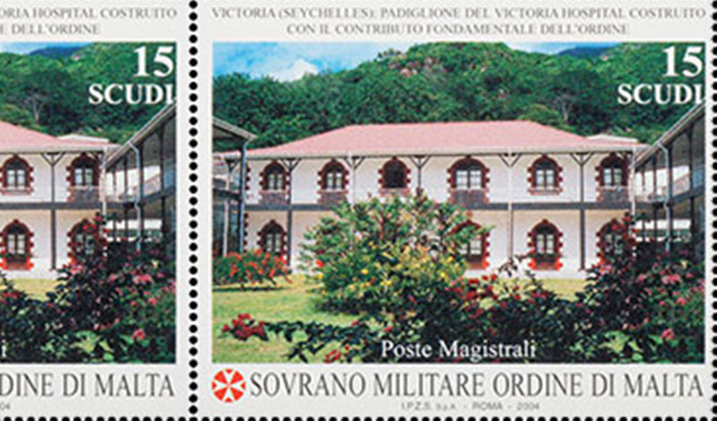 Emissione 319 – Padiglione del Victoria Hospital (Victoria Seychelles), costruito con il contributo fondamentale del Sovrano Militare Ordine di Malta