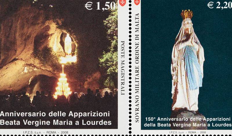 Emissione 373 – 150° Anniversario delle apparizioni della Beata Vergine Maria a Lourdes