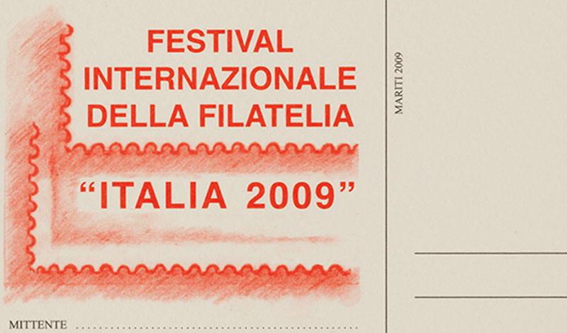 Emissione 397 – Cartolina postale commemorativa del Festival Internazionale della Filatelia “Italia 2009”