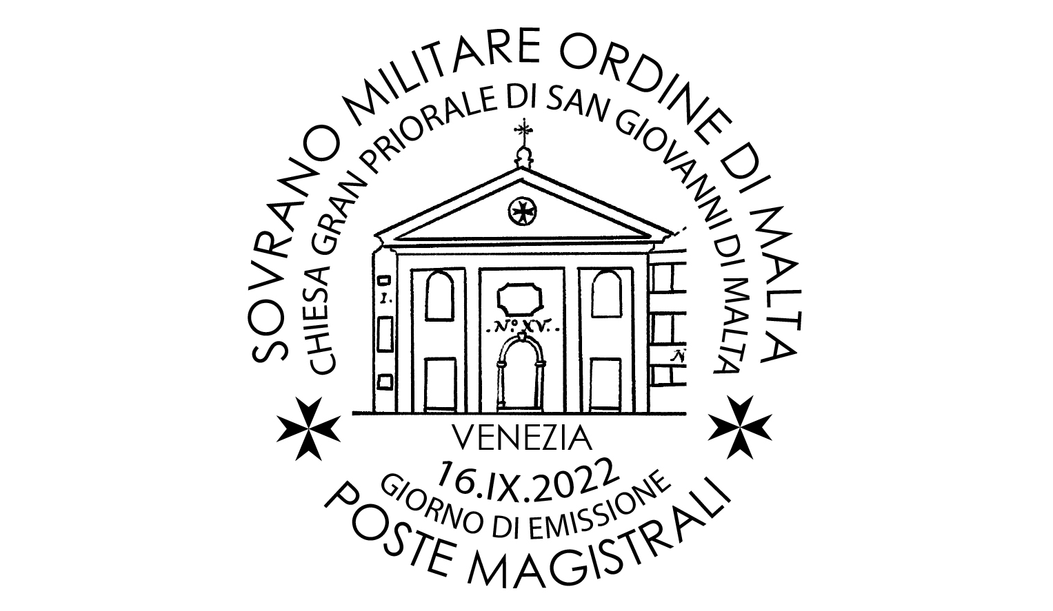 Annullo Giorno di Emissione – Chiese e commende dell’Ordine. Chiesa di San Giovanni di Malta in Venezia