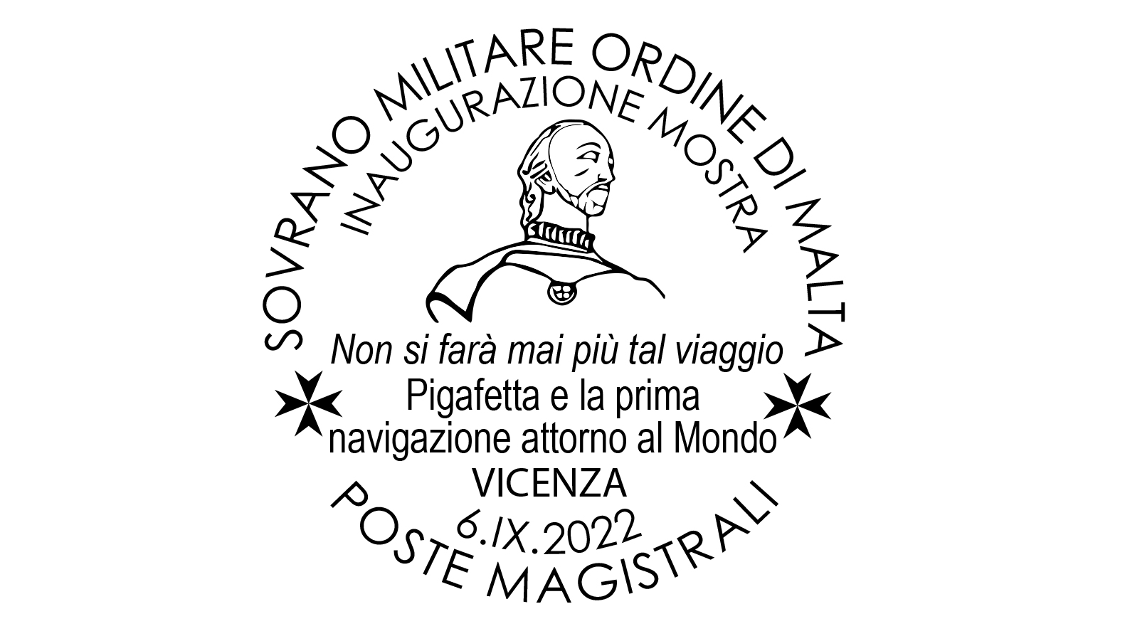 Special postmark – Inauguration of the exhibition “Pigafetta e la prima navigazione attorno al mondo. Non si farà mai più tal viaggio”