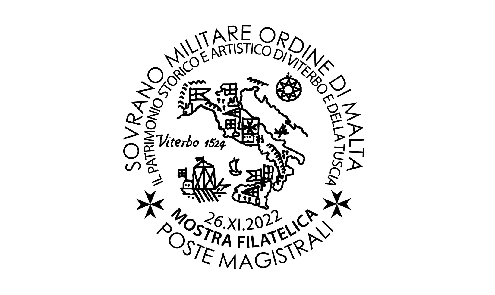 Annullo Speciale – Mostra “Viterbo e la Tuscia nei francobolli del Sovrano Militare Ordine di Malta”