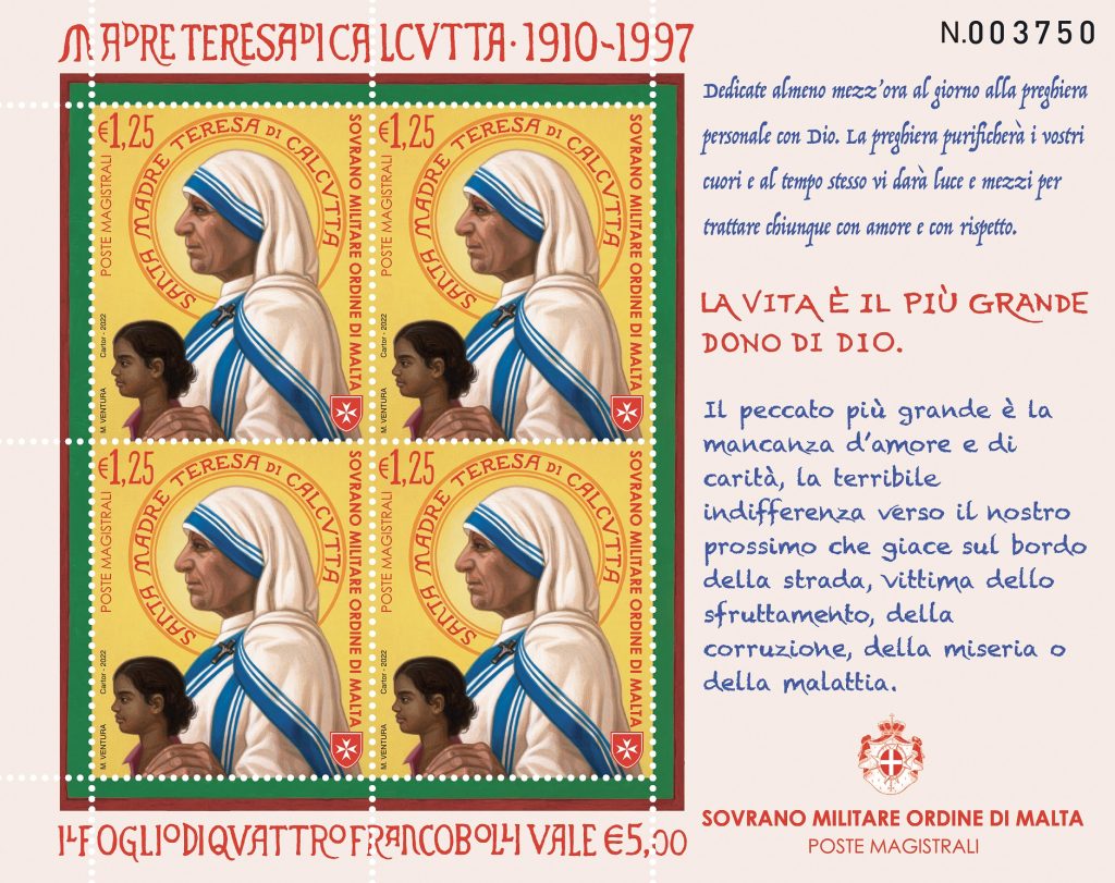 Saint Teresa of Calcutta, on the 25th anniversary of her death Poste