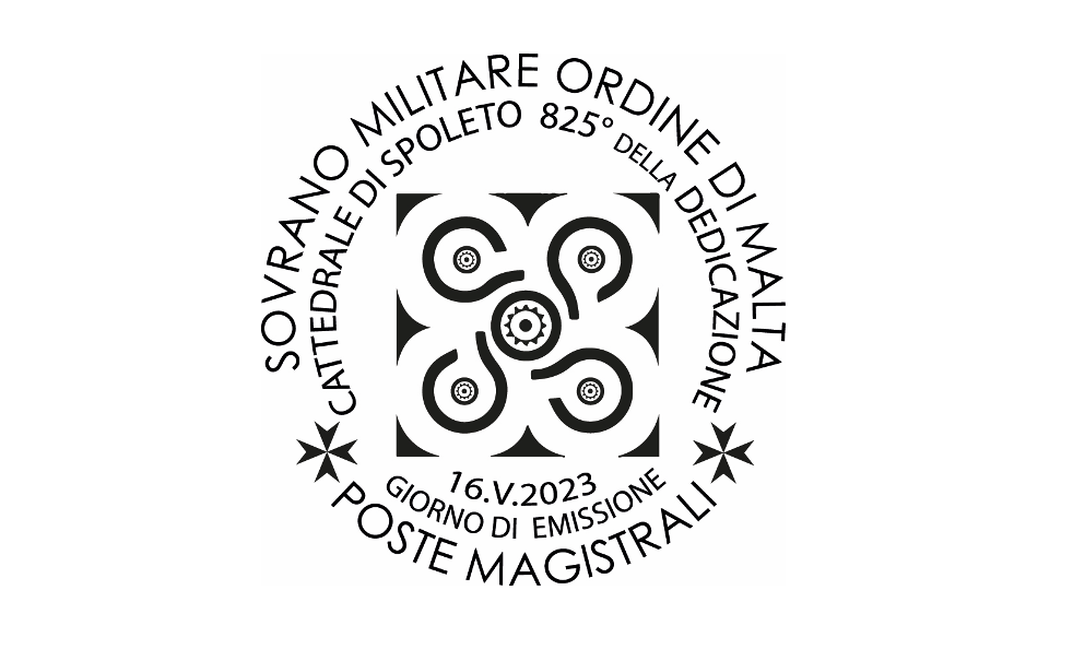 First day of issue postmark – Cathedral of Spoleto, on the 825th anniversary of its dedication