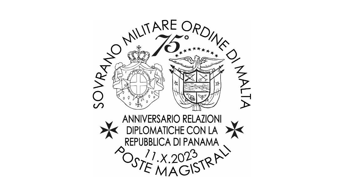 Annullo speciale – Il 75° anniversario delle relazioni diplomatiche tra il Sovrano Militare Ordine di Malta e la Repubblica di Panama
