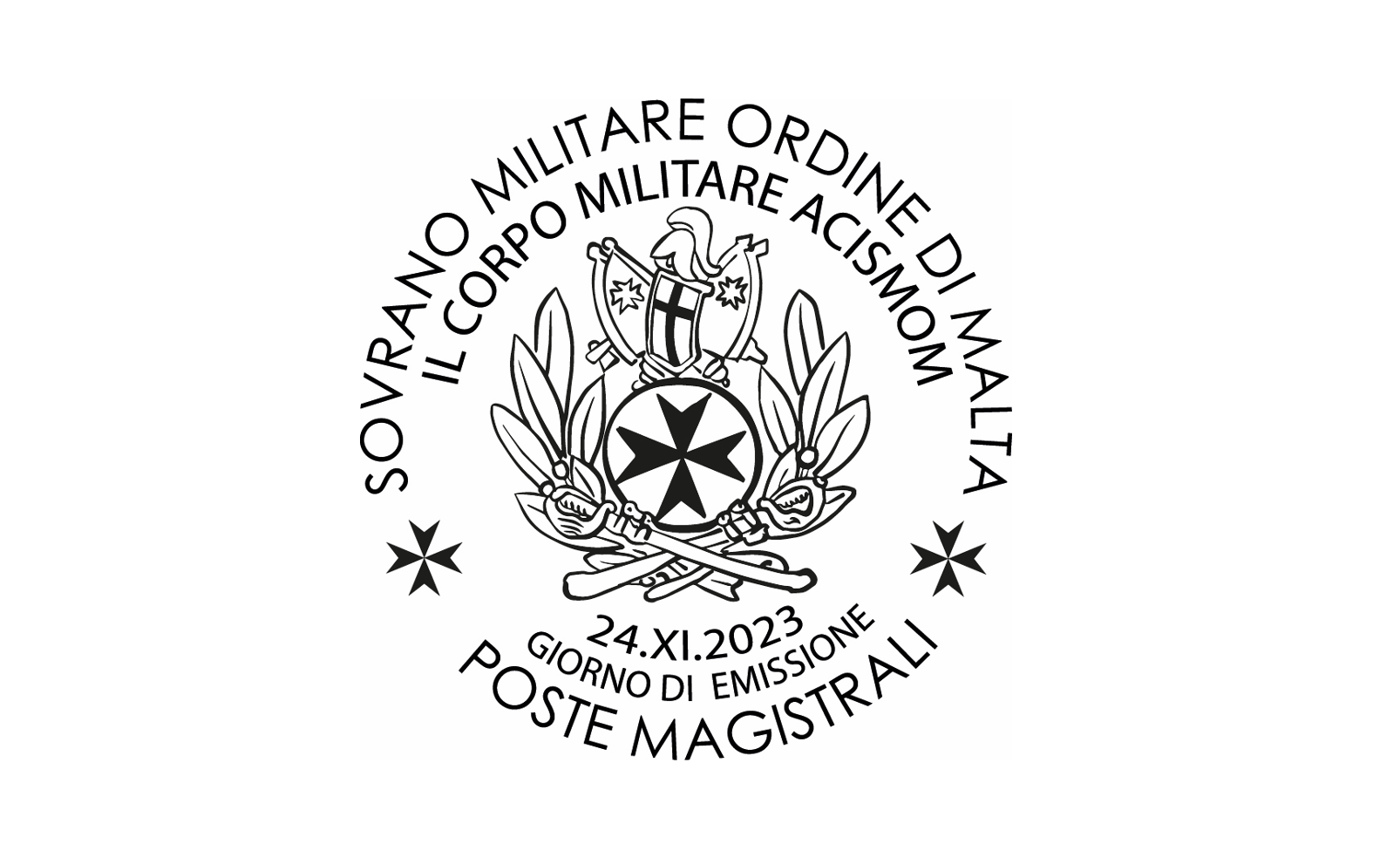 First day of issue postmark – The national institutions: the Military Corps of the Association of the Italian Knights of the Sovereign Military Order of Malta