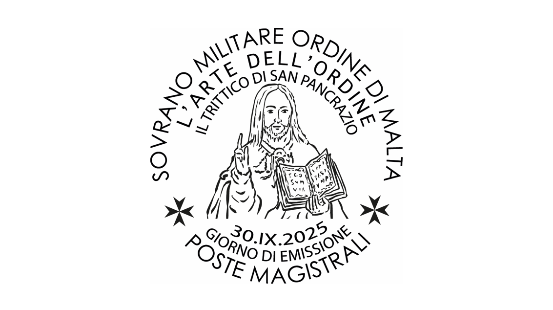 Annullo giorno di emissione – L’arte dell’Ordine di Malta: il trittico di San Pancrazio